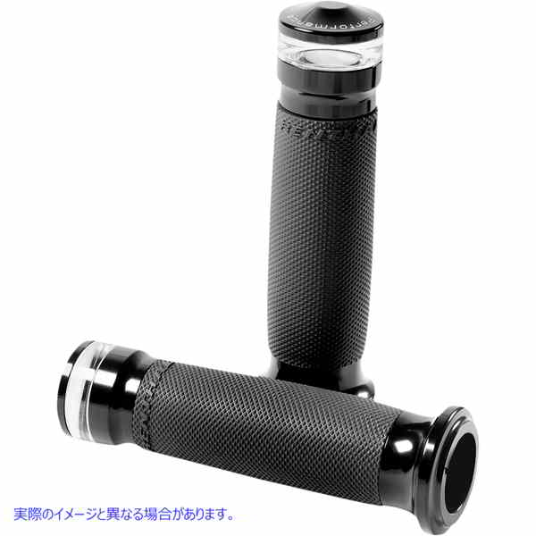 取寄せ ビジョンシリーズの輪郭LEDターンシグナルグリップ パフォーマンスマシーン (PM) Grips Contour - LED - TBW - Black 0063-2100M-B 06302729