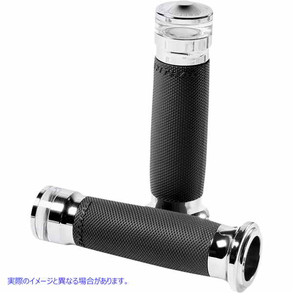 取寄せ ビジョンシリーズの輪郭LEDターンシグナルグリップ パフォーマンスマシーン (PM) Grips Contour - LED - TBW - Chrome 0063-2100M-CH 06302730