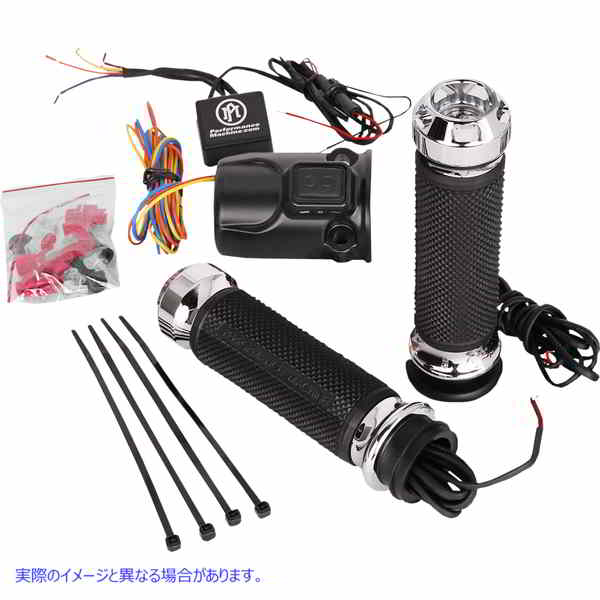 取寄せ 頂点加熱グリップ パフォーマンスマシーン (PM) Grips - Apex - Heated - FLTRX - Chrome 0063-2095-CH 06310280