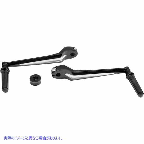 取寄せ 輪郭シフトレバーとスペーサー パフォーマンスマシーン (PM) Heel/Toe Shift Lever - FLHT - Black 0034-1081-BM 16020404