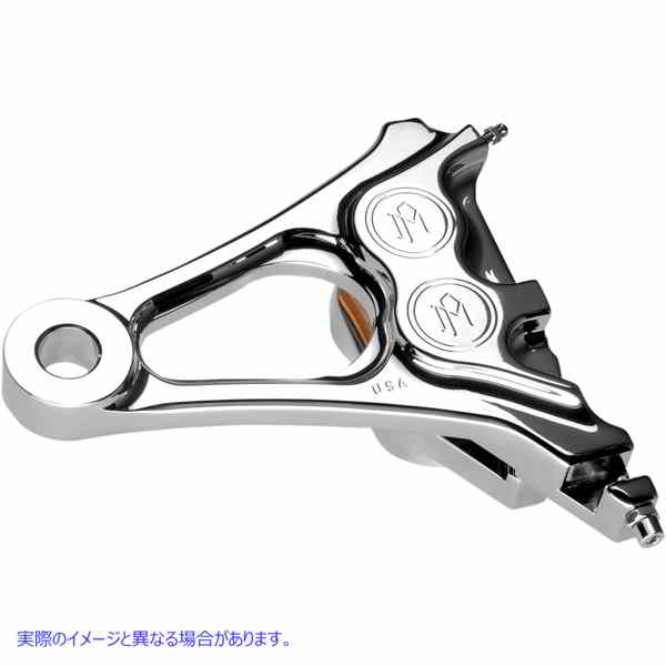 取寄せ 4ピストンディファレンシャルボアキャリパー パフォーマンスマシーン (PM) Caliper - Rear - 06-07 FXST - Chrome 1294-0077-CH 17010099