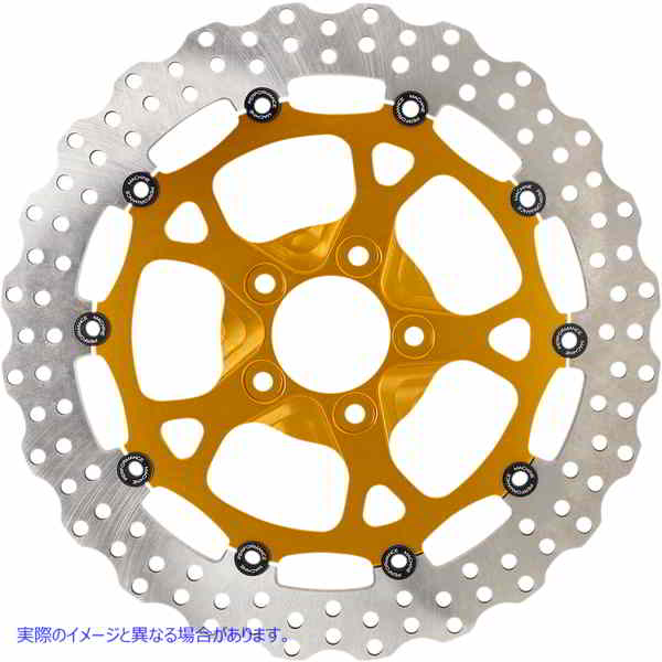 取寄せ ツーピースブレーキローター パフォーマンスマシーン (PM) Front Dominator Rotor - 13 - Gold 0133-3059S-G 17103935