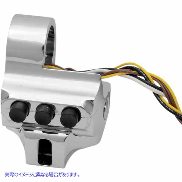 取寄せ コントロールスイッチハウジング - ケーブルクラッチスイッチハウジング パフォーマンスマシーン (PM) Switch Housing - Left Side - Cable Clutch - Four Button - Chrome 0062-2044-CH 21060203