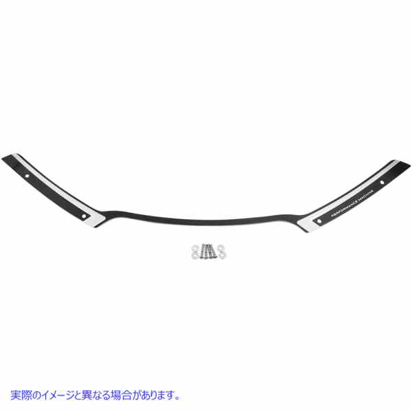 取寄せ フロントガラストリム - ホタテ パフォーマンスマシーン (PM) Windshield Trim - Scallop - Contrast Cut - FLTR '15+ 0209-2018SCA-BM 23500314