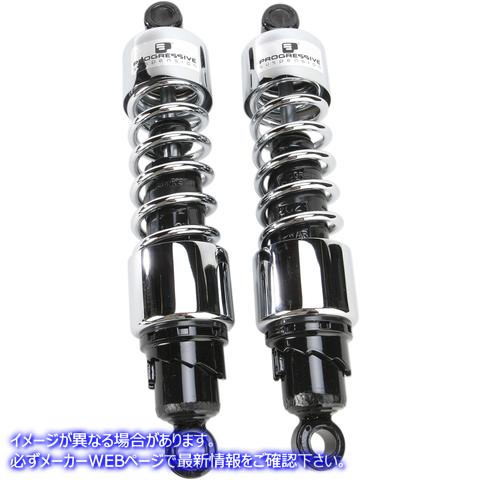 取寄せ 412シリーズクルーザーショック - ヘビーデューティ プログレッシブ サスペンション Shocks - 412 Cruiser Series - Chrome - 13 - Standard 412-4218C 13100712