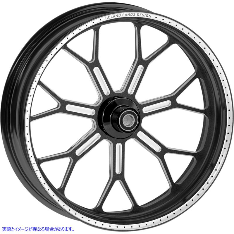 【並行輸入品】 RSD ローランドサンズデザイン Delmar ホイール - デュアルディスク/ABS - フロント - コントラストカットオプス - 21インチx3.50インチ - 08+ FLD 1204-7106R-DELAJ-SMB