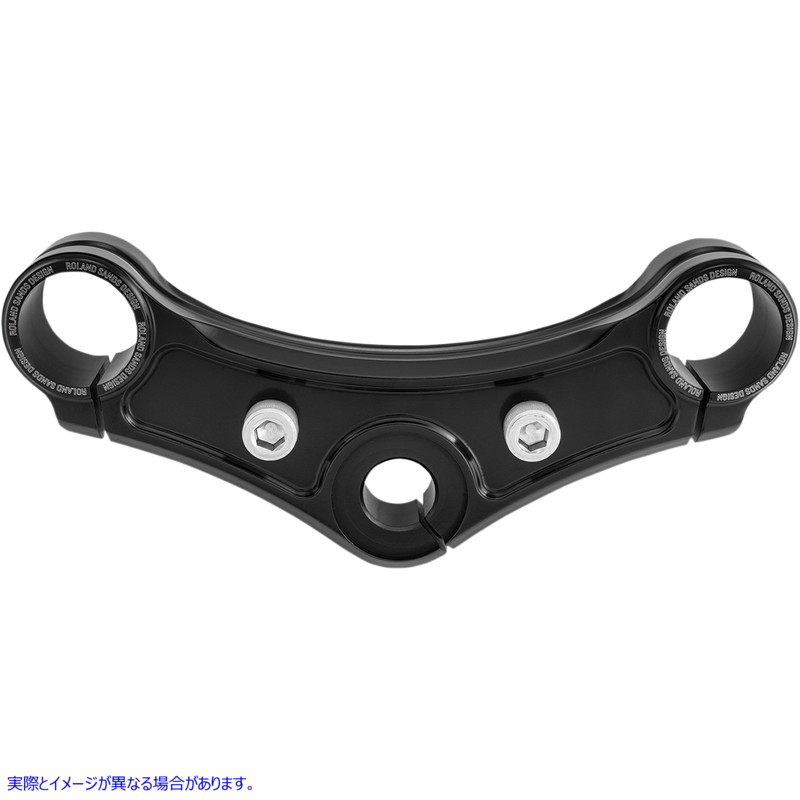 取寄せ トップトリプルクランプ RSD ローランドサンズデザイン Top Triple Clamp - Gloss Black - With Riser Holes 0208-2104-B 04080323
