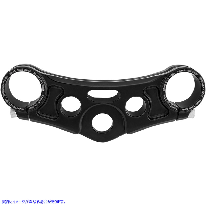 取寄せ トップトリプルクランプ RSD ローランドサンズデザイン Top Triple Clamp - Gloss Black - With Riser Holes 0208-2108-B 04080335