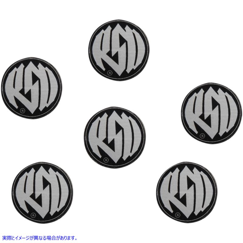取寄せ バッジ - マット/アルミニウム/ブラック RSD ローランドサンズデザイン RSD Badge Stickers - 6 Pack 0208-2071 43201453