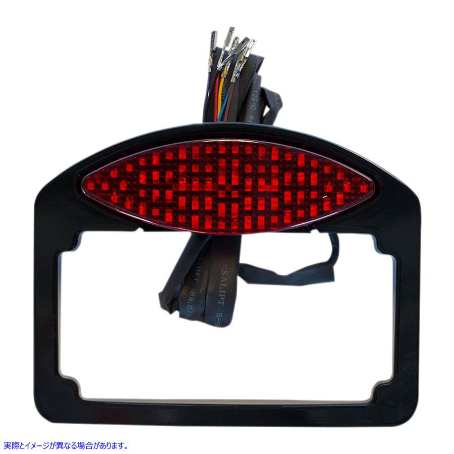 取寄せ LED TAILLIGHT/TURN SIGNAL/CYNEMSSEL PLATEとマウントポケット ラス ワーニモント デザイン LIC PLATE/T-LIGHT KIT BLK RWD-50179 20101289