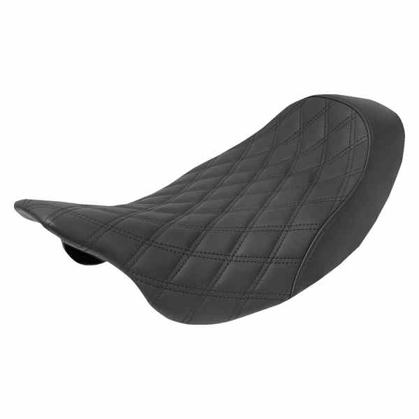 取寄せ 反逆格子ステッチソロシート サドルマン Renegade Solo Seat - Black - Lattice Stitched - '08-'23 FLH 808-07B-002LS 08011036