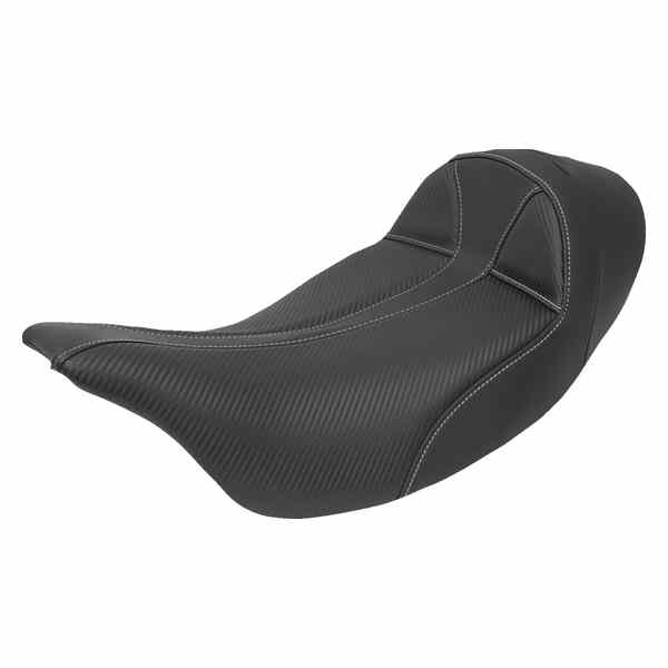 取寄せ ドミネーターソロシート サドルマン Dominator Solo Seat - Extended Reach - w/o Backrest - Black w/ Gray Stitching - FL '08-'23 808-07B-0042EXT 08011292