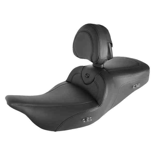 取寄せ Roadsofa?標準到達シート サドルマン Roadsofa? Standard Reach Heated Seat - With Backrest - Black/Black Stitching 808-07B-187BRHC 08011397