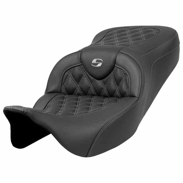 【並行輸入品】 サドルマン ロードソファ  シート - ラティスステッチ - ダークグレーステッチ - バックレストなし - FLH/FLT 08-23 808-07B-18202 08011595