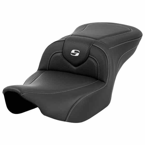 【並行輸入品】 サドルマン ロードソファ  シート - カーボンファイバー - シルバーステッチ/シルバーロゴ - バックレストなし - FL 23-24 823-07-185 08011631