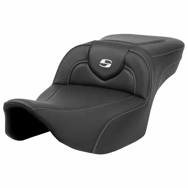 【並行輸入品】 サドルマン ロードソファ  エクステンデッドリーチシート - カーボンファイバー - シルバーステッチ/シルバーロゴ - バックレストなし - FL 23-24 823-07-186 08011633