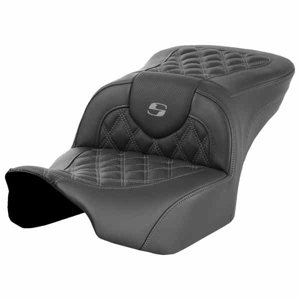 【並行輸入品】 サドルマン ロードソファ  シート - バックレストなし - グレーラティスステッチ - FLTR/FLHX 23-24 823-07-18202 08011714