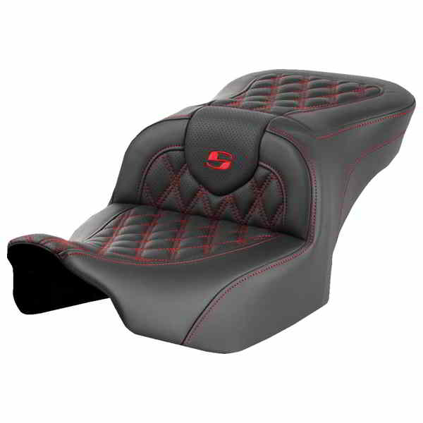 【並行輸入品】 サドルマン ロードソファ  シート - バックレストなし - レッドラティスステッチ - FLTR/FLHX 23-24 823-07-18204 08011716