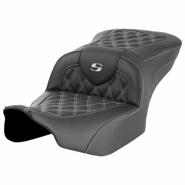【並行輸入品】 サドルマン ロードソファ  シート - バックレストなし - ラティスステッチ - シルバーステッチ - FLTR/FLHX 23-24 823-07-18205 08011717
