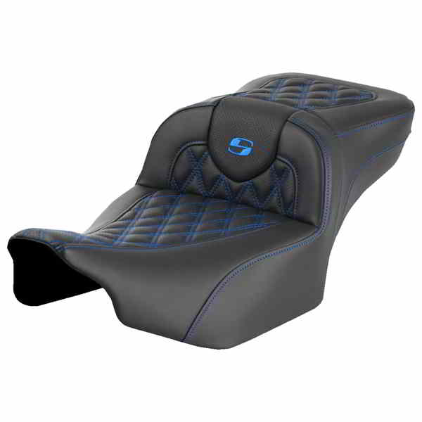【並行輸入品】 サドルマン ロードソファ  エクステンデッドリーチシート - バックレストなし - ラティスステッチ - ブルーステッチ - FLTR/FLHX 23-24 823-07-18401 08011725