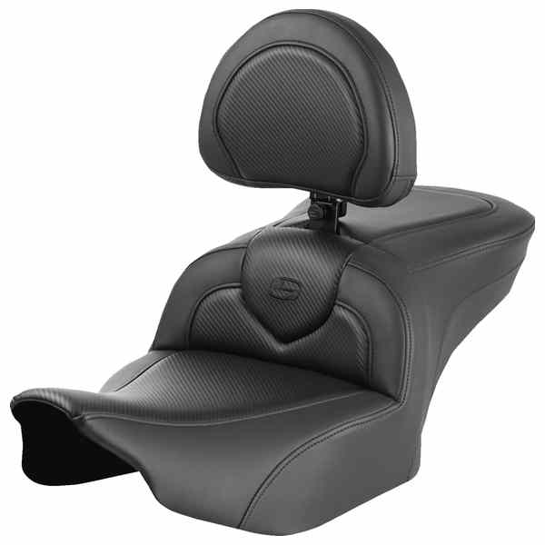 【並行輸入品】 サドルマン ロードソファ  シート - カーボンファイバー - バックレスト付き - FLTR/FLHX 23-24 823-07-185B0 08011738