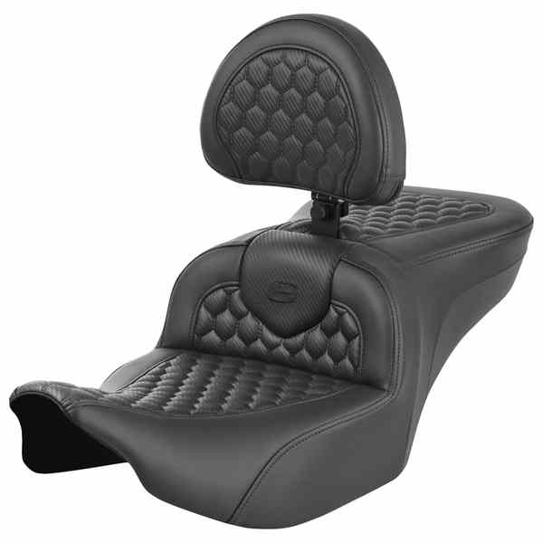 【並行輸入品】 サドルマン ロードソファ  シート - バックレスト付き - ハニカム - FLTR/FLHX 23-24 823-07-189B0 08011748