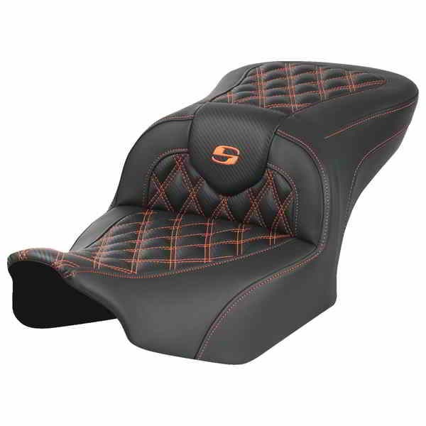 【並行輸入品】 サドルマン ロードソファ  シート - バックレストなし - カーボンファイバー - オレンジステッチ - FL/FX 23-24 823-07-20603 08011782