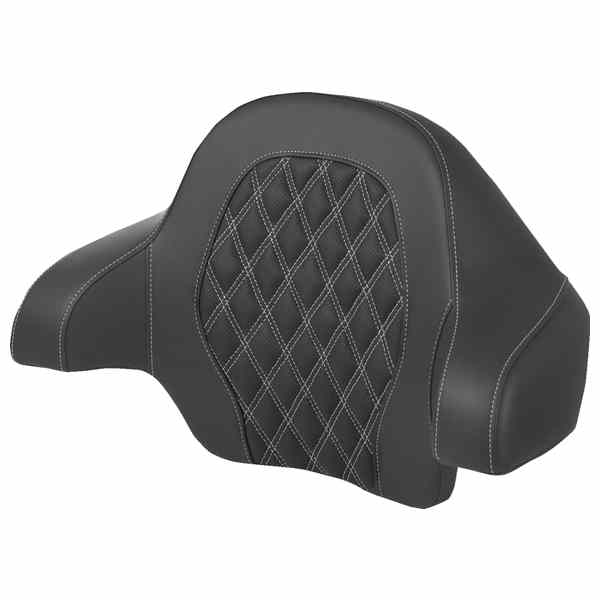 【並行輸入品】 サドルマン Tour-PakR バックレストパッド - ラティスステッチ - シルバーステッチ - FL 14-24 814-07-18405 08011813