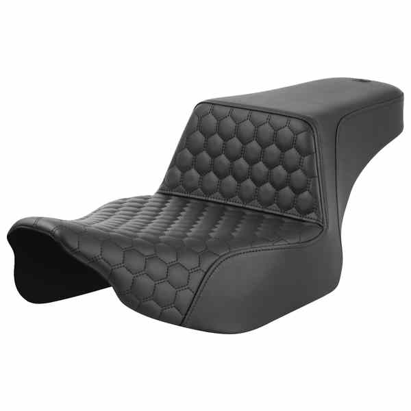 【並行輸入品】 サドルマン ステップアップシート - エクステンデッドリーチ - フロントハニカム - ブラックステッチ - FL 23-24 823-07-17800 08011831