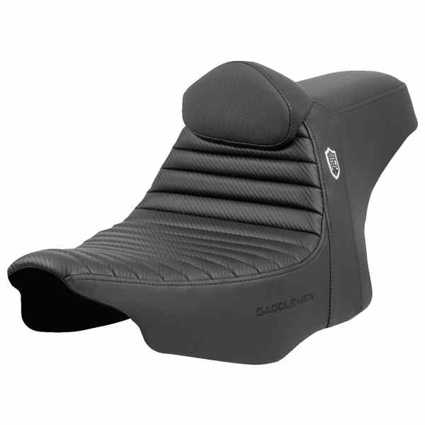 【並行輸入品】 サドルマン プロシリーズ SDC パフォーマンスシート - タック＆ロール - バックレスト付き - FLH/FLT 23-24 SC82307TB 08011968