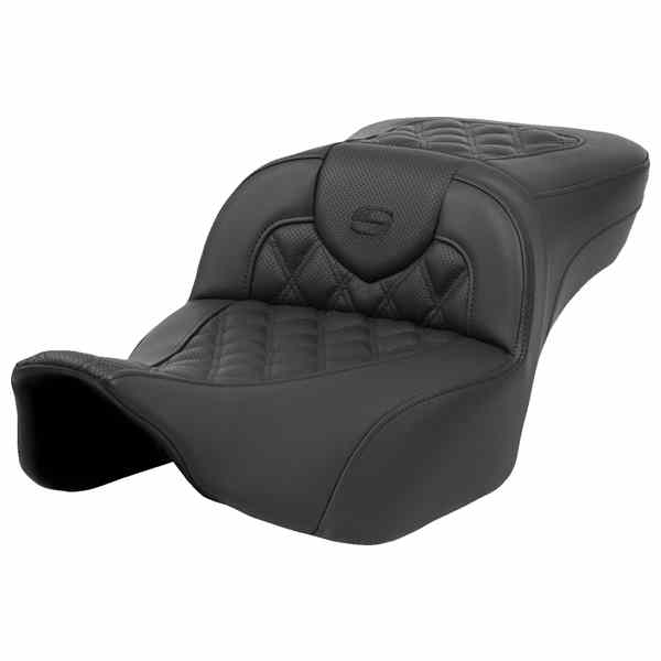 【並行輸入品】 サドルマン ヒーター付きロードソファ シート - エクステンデッドリーチ - ラティスステッチ - バックレストなし - FLT/FLH ’23-‘24 823-07-184A0 08012040