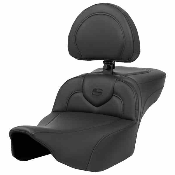 【並行輸入品】 サドルマン ヒーター付きロードソファ シート - エクステンデッドリーチ - スムーズ - バックレスト付き - FLT/FLH ’23-‘24 823-07-188C0 08012051