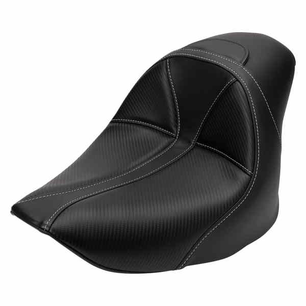 取寄せ ドミネーターソロシート サドルマン Dominator Solo Seat - w/o Backrest - Black w/ Gray Stitching - FL/FX '06-'17 806-12-0042 08020799
