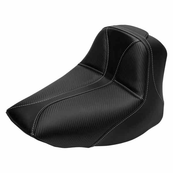 取寄せ ドミネーターソロシート サドルマン Dominator Solo Seat - w/o Backrest - Black w/ Gray Stitching - FLSTC/N '06-'17 806-15-0042 08020802
