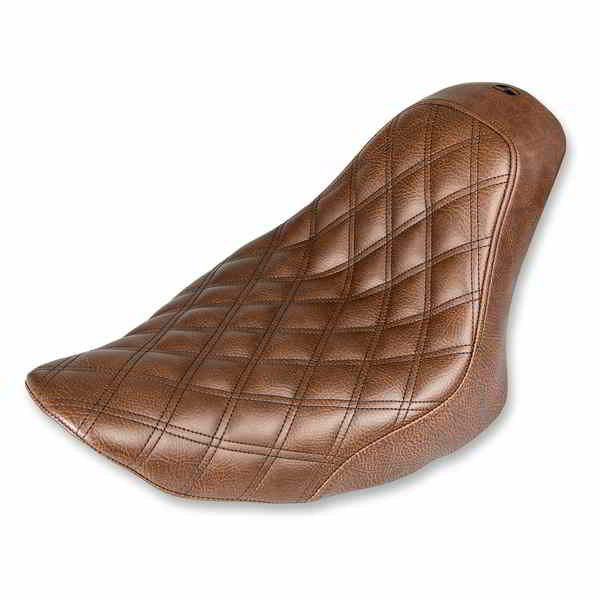 取寄せ 反逆格子ステッチソロシート サドルマン Renegade Solo Seat - Lattice Stitched - Brown - FL/FX '06-'17 806-12-002BLS 08020915