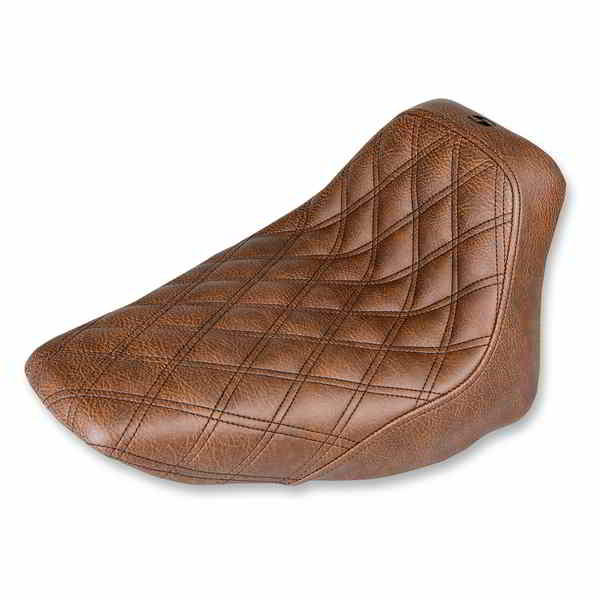 取寄せ 反逆格子ステッチソロシート サドルマン Renegade Solo Seat - Lattice Stitched - Brown - FLST '06-'17 806-15-002BLS 08020916