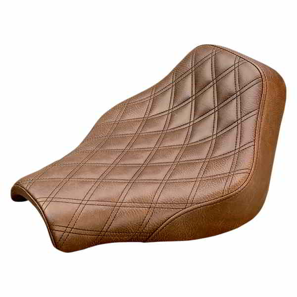 取寄せ 反逆格子ステッチソロシート サドルマン Renegade Solo Seat - Lattice Stitched - Brown - FX '18-'20 818-30-002BLS 08020948