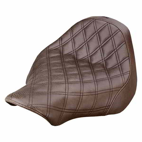 取寄せ 反逆格子ステッチソロシート サドルマン Renegade Solo Seat - Lattice Stitched - Brown - FXSB '13-17 813-27-002BLS 08020971
