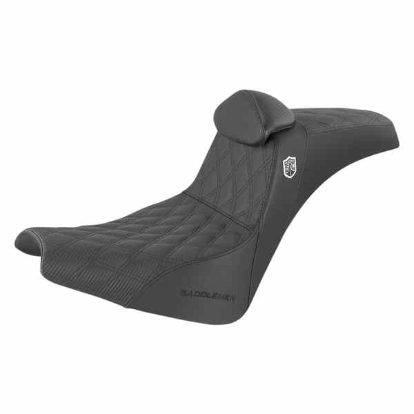 取寄せ プロシリーズSDCパフォーマンスグリップシート サドルマン Pro Series SDC Performance Seat - with Backrest - Lattice Stitch/Lumbar Gripper - FX '18-'23 SC81830DBRT 08021434