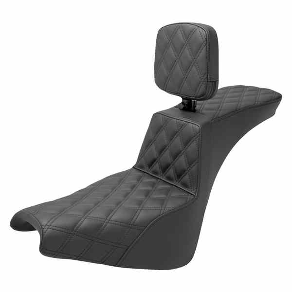 取寄せ ツアーステップアップシート サドルマン Tour Step-Up Seat - Rider Backrest - Full Lattice Stitch - FXBB/FXST '18-'23 818-30-195BR 08021523