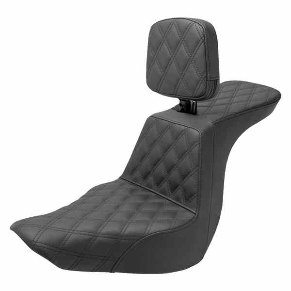 取寄せ ツアーステップアップシート サドルマン Tour Step-Up Seat - Rider Backrest - Full Latice Stitch - FLSB/FXLR '18-'23 818-29-195BR 08021527