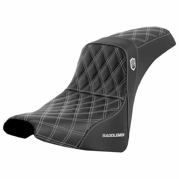 【並行輸入品】 サドルマン プロシリーズ SDC パフォーマンスシート - バックレストなし - ホワイトステッチ - FXBB/FXST 18-23 SC81830WHI 08021608