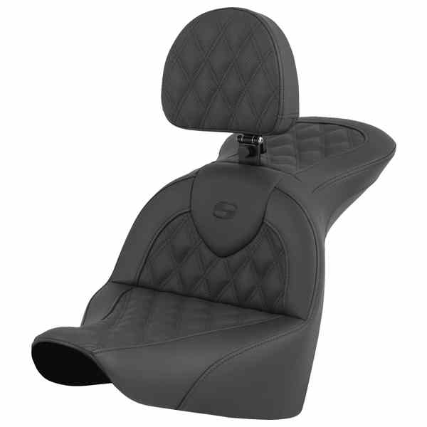 【並行輸入品】 サドルマン ロードソファ  シート - ラティスステッチ - ドライバーバックレスト付き - FLFB/FXBR 18-24 818-27-182BR 08021616