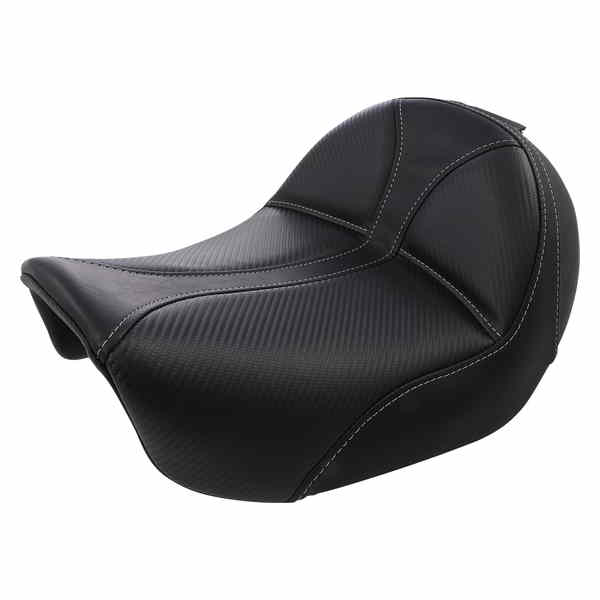 取寄せ ドミネーターソロシート サドルマン Dominator Solo Seat - w/o Backrest - Black w/ Gray Stitching - FL/FX '06-'17 806-04-0042 08030431