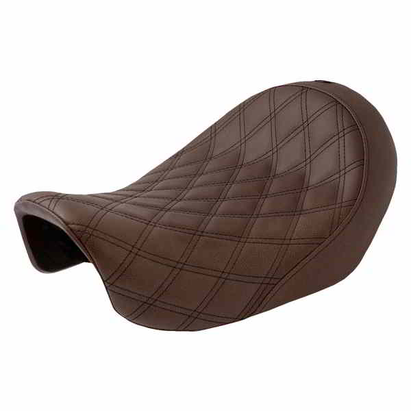 取寄せ 反逆格子ステッチソロシート サドルマン Renegade Solo Seat - Lattice Stitched - Brown - Dyna '06-'17 806-04-002BLS 08030552