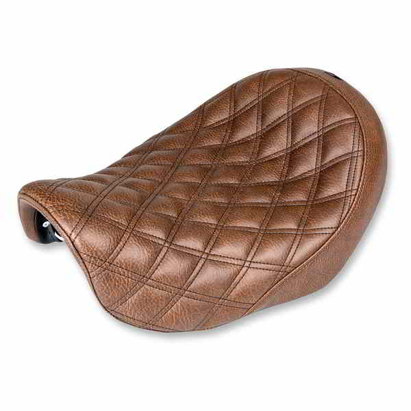 取寄せ 反逆格子ステッチソロシート サドルマン Renegade Solo Seat - Lattice Stitched - Brown - Dyna '04-'05 804-04-002BLS 08030553