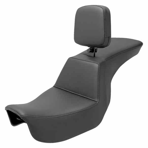 取寄せ ツアーステップアップシート サドルマン Tour Step-Up Seat - Rider Backrest - Plain - Dyna '06-'17 806-04-194BR 08030699