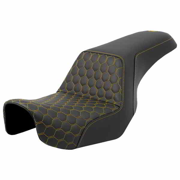 【並行輸入品】 サドルマン ステップアップシート - ハニカム - ゴールドステッチ - ダイナ 06-17 806-04-17707 08030720