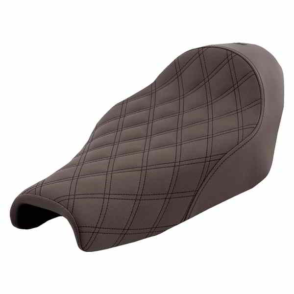 取寄せ 反逆格子ステッチソロシート サドルマン Renegade Solo Seat - Lattice Stitched - Brown - XL '04-'20 807-11-002BLS 08040663
