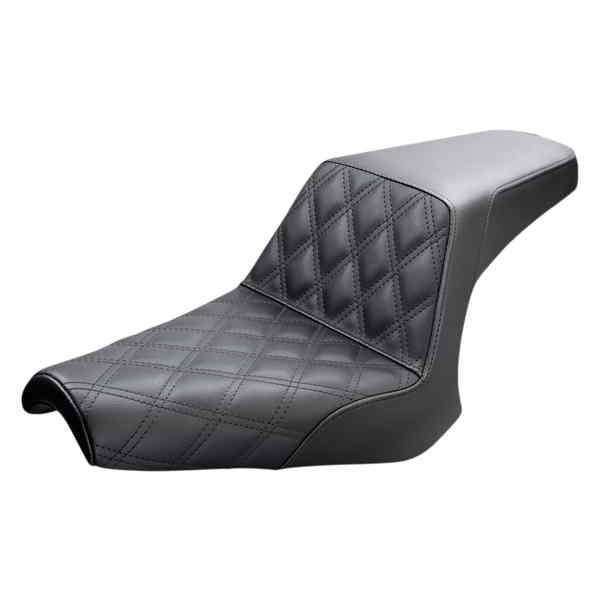 取寄せ ステップアップシート - フロントラティスステッチ サドルマン Step-Up Seat - Front Lattice Stitch - Black - Bolt '13-'20 Y13-16-172 08102052